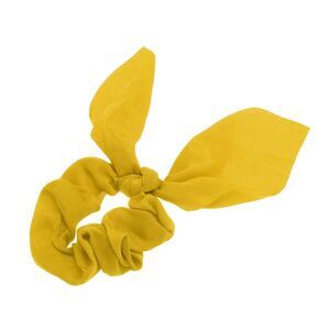 Solid Rabbit Ears Hair Ties Yellow
